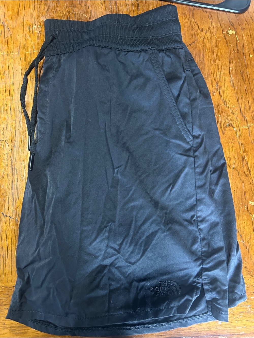 The North Face Men's Black Athletic Shorts with Drawstring Waist